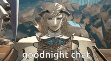 a video game character says goodnight chat in a cartoon