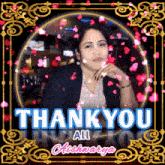 a picture of a woman with the words thank you all aishwarya