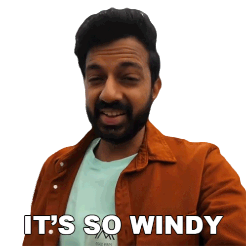 Its So Windy Faisal Khan Sticker - Its So Windy Faisal Khan Its Really Windy Stickers