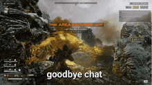 a screenshot of a video game with the words goodbye chat on the bottom