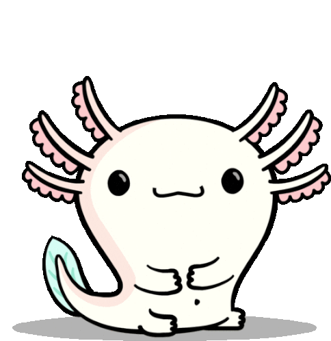 Axolotl Messed Up Sticker - Because Baby Animals Cute Adorable Stickers