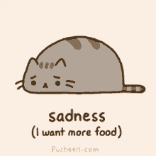 Pusheen Sad GIF - Pusheen Sad Food GIFs