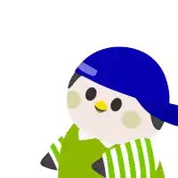 a boy in a blue hat holds a birthday cake