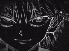 a black and white drawing of a person 's face with a mask on their face .
