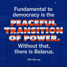 Fundamental To Democracy Peaceful Transition Of Power GIF - Fundamental To Democracy Peaceful Transition Of Power Without That There Is Belarus GIFs