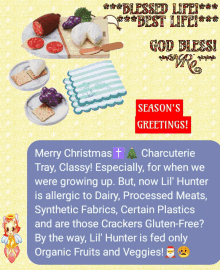Christmas Charcuterie Blessings Angel GIF