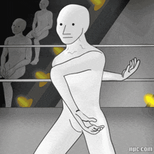 a drawing of a man with the website npc.com underneath