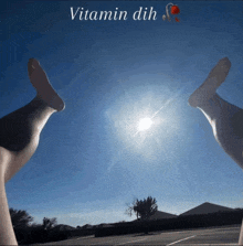 a picture of a person 's legs with the words vitamin dih on the bottom