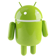 a green robot with the word android written on its chest