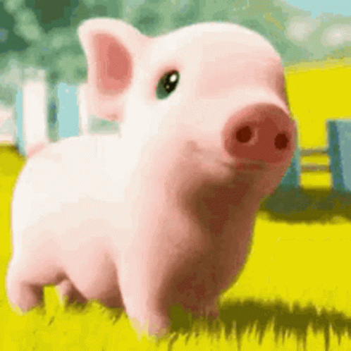 Cute Pig Pink Pig GIF - Cute Pig Pink Pig Blink - Discover ...