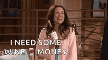 Wine Christine Campbell GIF - Wine Christine Campbell The New Adventures Of Old Christine GIFs