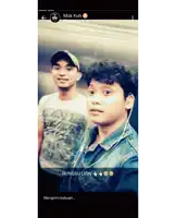 two young men are standing next to each other with a caption that says bungsu lion on it