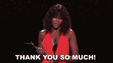 Thank You So Much Naomi Campbell GIF - Thank You So Much Naomi Campbell Naomi GIFs