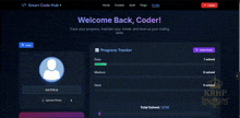 a screenshot of the smart code hub progress tracker page