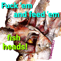 Fuck Em And Feed Em Fish Heads Forget About It Sticker - Fuck Em And Feed Em Fish Heads Forget About It Dont Worry Stickers