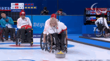 Squinting Switzerland GIF - Squinting Switzerland Mixed Wheelchair Curling GIFs