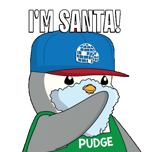 Santa Penguin Sticker - Santa Penguin Santa Claus Stickers