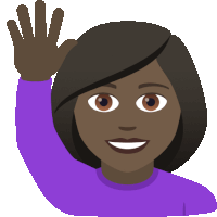 Raise Hand Joypixels Sticker