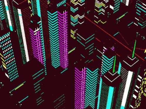 Neon City GIF - Neon City Buildings - Discover & Share GIFs