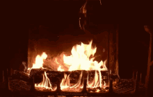 Yule Log Fireplace GIF