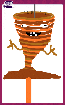 a cartoon drawing of a tornado with the words tower phone on the bottom