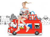 Poppy Hello Sanrio GIF - Poppy Hello Sanrio Bus GIFs