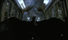 Batman Exiting Tram - Batman Begins GIF - The Dark Knight Dark Knight Batman GIFs