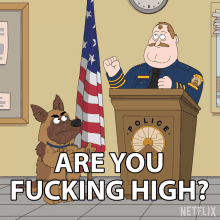 Are You Fucking High Chief Crawford GIF - Are You Fucking High Chief Crawford Bullet GIFs
