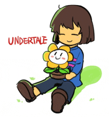 Characters Sitting on Froggy Chair on X: Flowey from Undertale