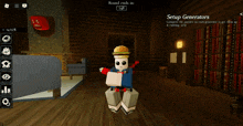 a screenshot of a game that says setup generators on it
