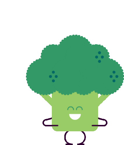 Broccoli Laughs Sticker - Foodies Broccoli Vegetable Stickers