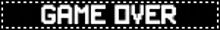 a black and white sign that says game over on it