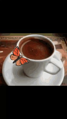 Dobro Jutro Butterfly GIF - Dobro Jutro Butterfly Hot Chocolate GIFs