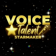 a voice talent starmaker logo with a microphone and a star