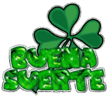 Buena Suerte Clover GIF - Buena Suerte Clover Green GIFs