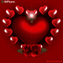 Hearts Gifkaro GIF