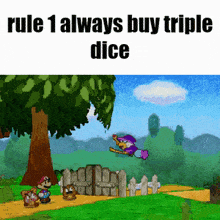 Paper Mario Rule 1 GIF - Paper Mario Rule 1 Always Buy Triple Dice GIFs