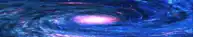 a close up of a galaxy with a pink center in the middle .