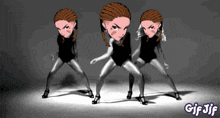 a gif of three women dancing with the words gif jif in the lower right corner