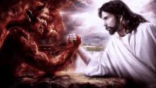 Devil And God Arm Wrestling GIF