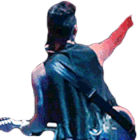 Pointing Guitarist Sticker