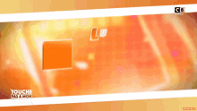 a tv screen shows a game called touche pas a mon pomel