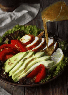 salad lunch avocado chicken healthy