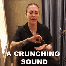 A Crunching Sound Tracy GIF - A Crunching Sound Tracy Tracy Kiss GIFs