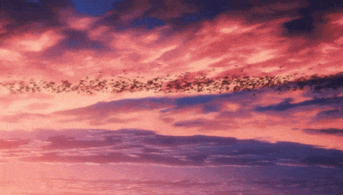 Sky anime scenery and sunset gif anime 1344513 on animeshercom