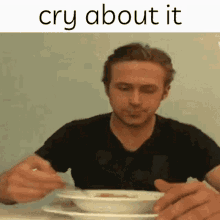 Ryan Gosling Cry About It GIF - Ryan Gosling Cry About It Eating Tears GIFs