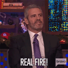 Real Fire Andy Cohen GIF - Real Fire Andy Cohen Watch What Happens Live GIFs