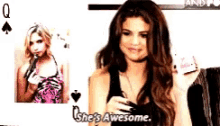 Shes Awesome Awesome GIF - Shes Awesome Awesome Selena Gomez GIFs