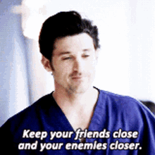 Greys Anatomy Derek Shepherd GIF - Greys Anatomy Derek Shepherd Keep Your Friends Close GIFs
