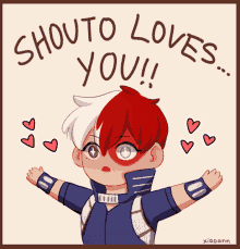 Shoto Todoroki Shouto Loves You GIF - Shoto Todoroki Shouto Loves You Heart GIFs